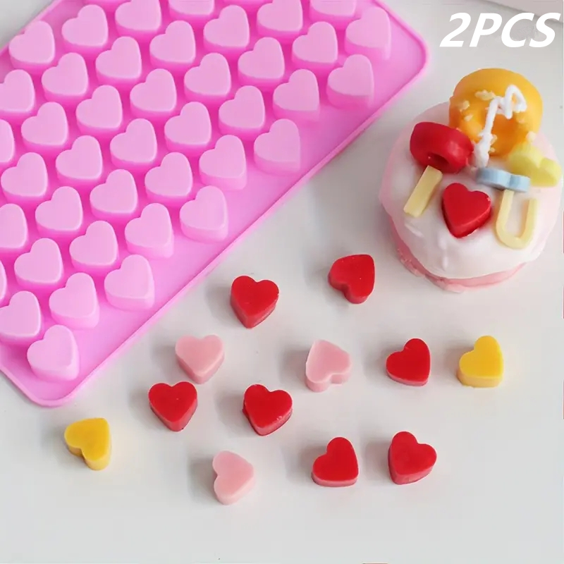 Mini Kitchen Baking - 55 mini forma de coração silicone