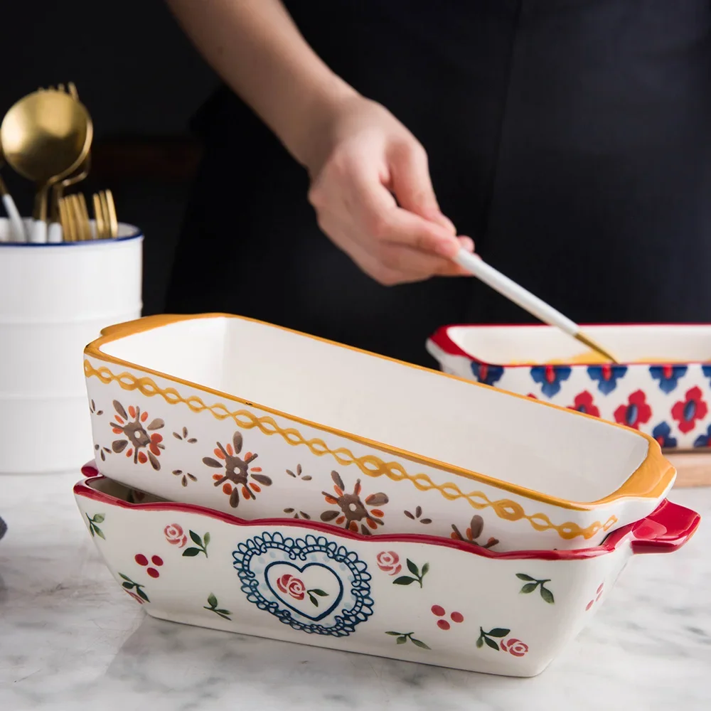 Kitchen Oven Baking Pans - Prato de cerâmica para assar lasagne,