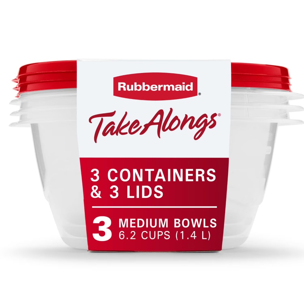 Kitchen Baking Containers - Conjunto de 3 Recipientes Grandes Redondos