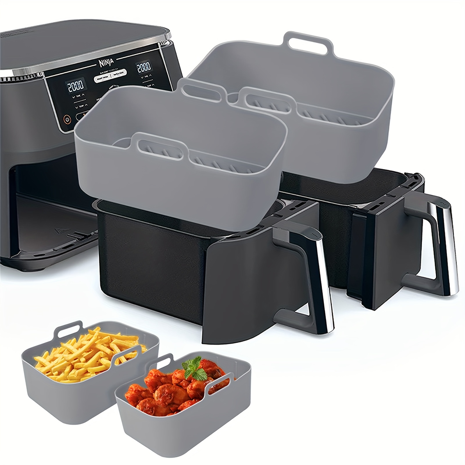Kitchen Oven Baking Pans - 1/2 pçs bandeja de silicone fritadeira