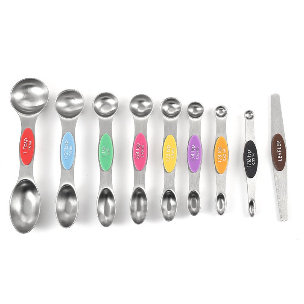 Kitchen Glass Baking Set - Conjunto de Colheres Medidoras Magnéticas de