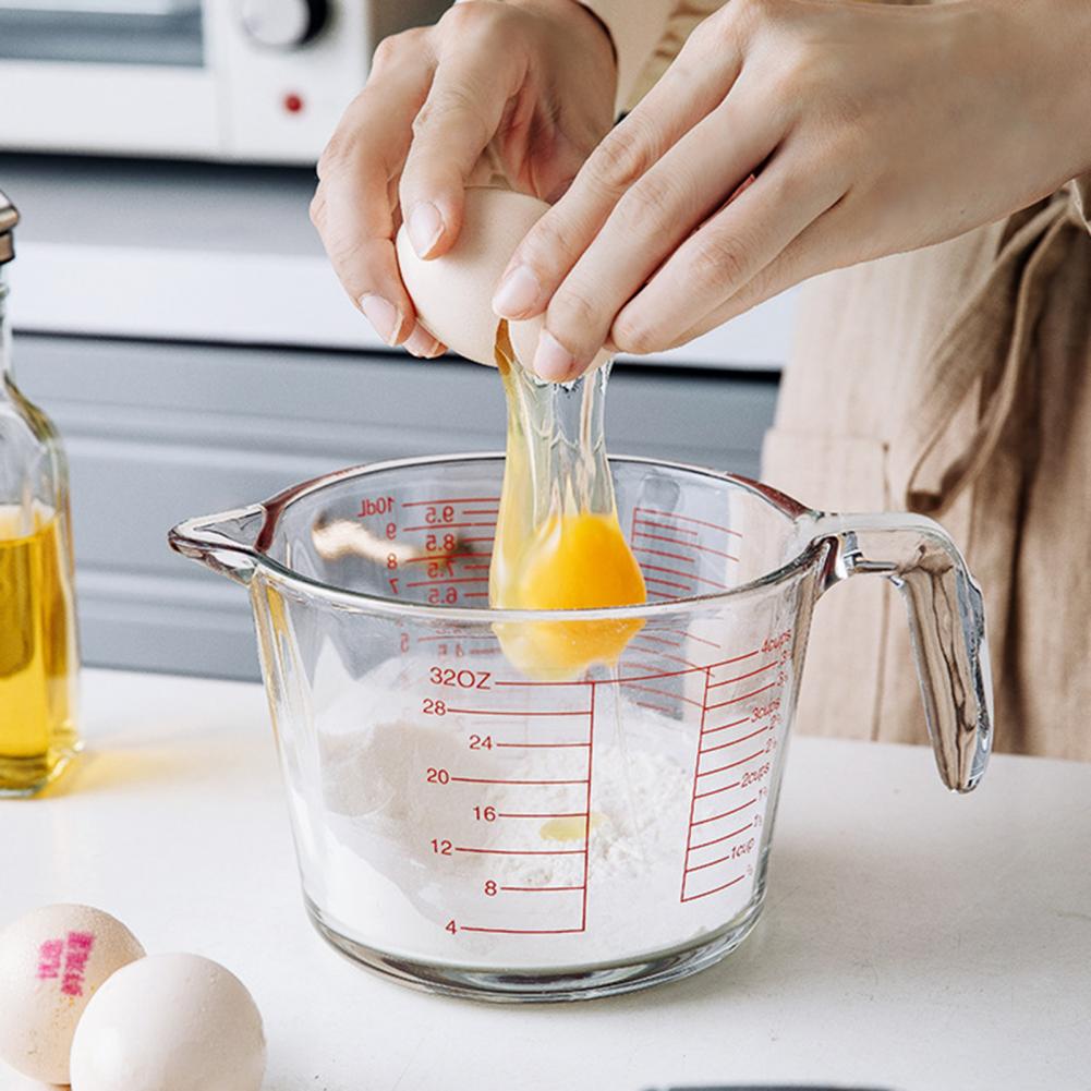 Kitchen Glass Baking Set - Conjunto de 3 Copos Medidores de