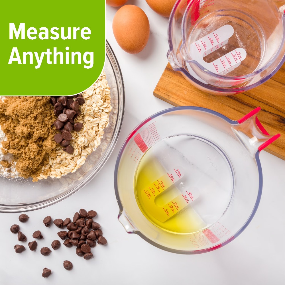 Conjunto de 3 Copos Medidores  - Kitchen Glass Baking Set avaliação e preço