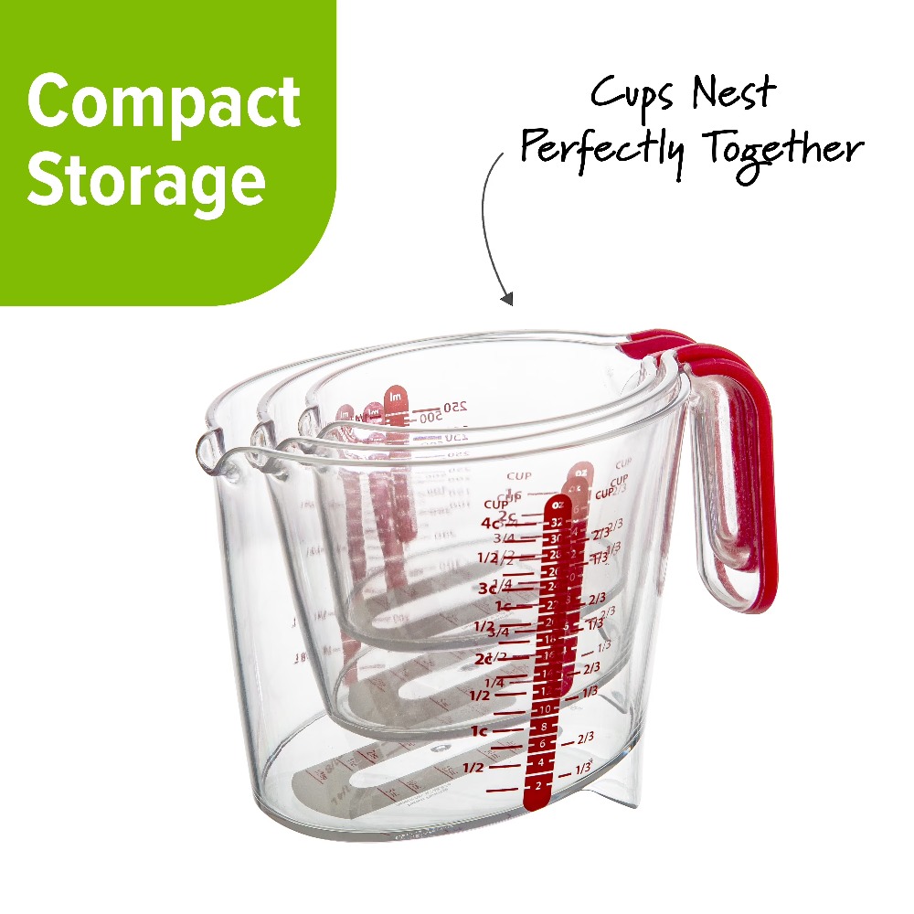 Conjunto de 3 Copos Medidores  - Kitchen Glass Baking Set avaliação e preço