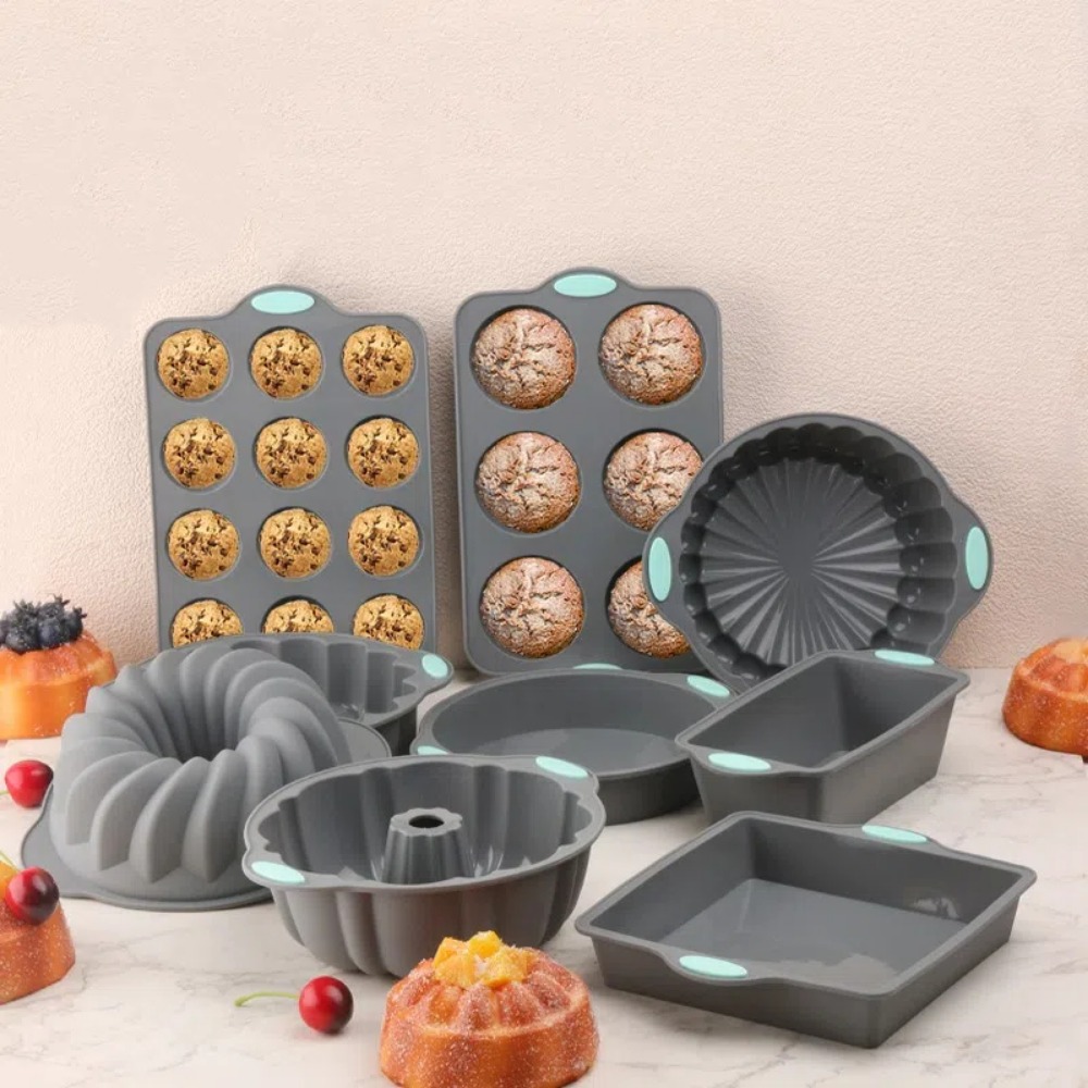 Moldes de bolo de silicone res - Kitchen Oven Baking Pans avaliação e preço
