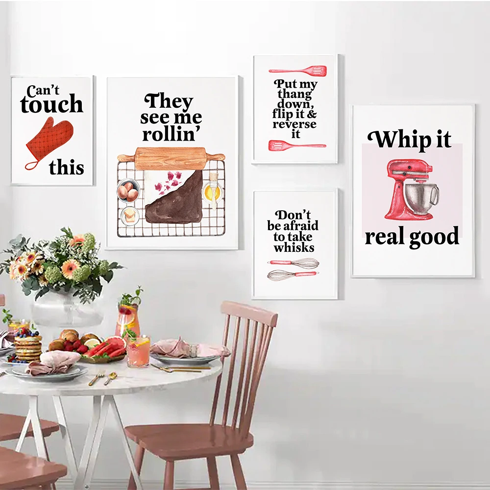 Pintura em Tela de Arte de Par - Kitchen Baking Quotes avaliação e preço