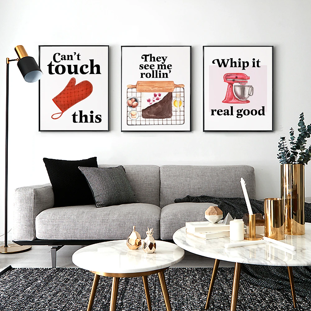 Pintura em Tela de Arte de Par - Kitchen Baking Quotes avaliação e preço