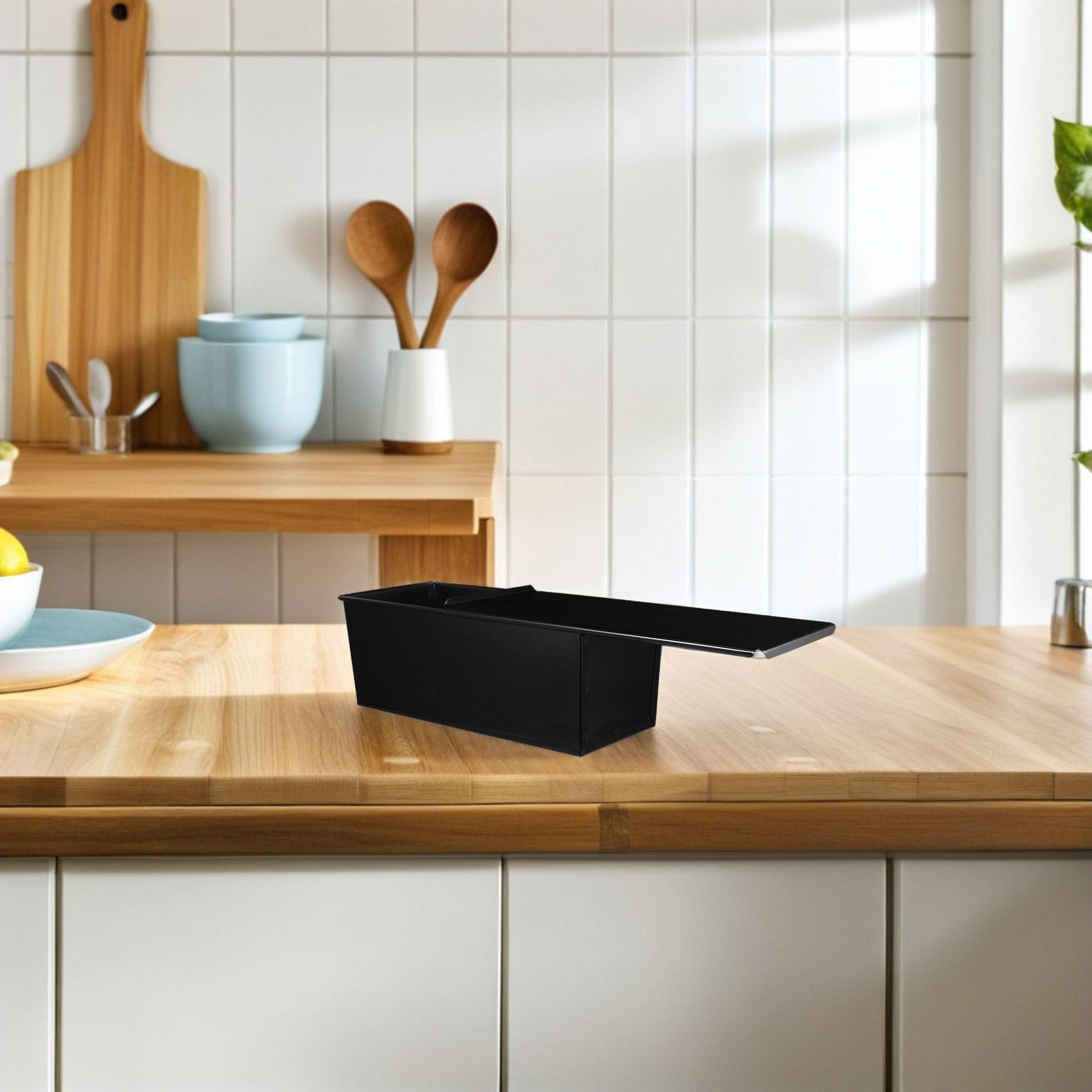 Forma de Pão Preta com Tampa,  - Kitchen Oven Baking Pans avaliação e preço