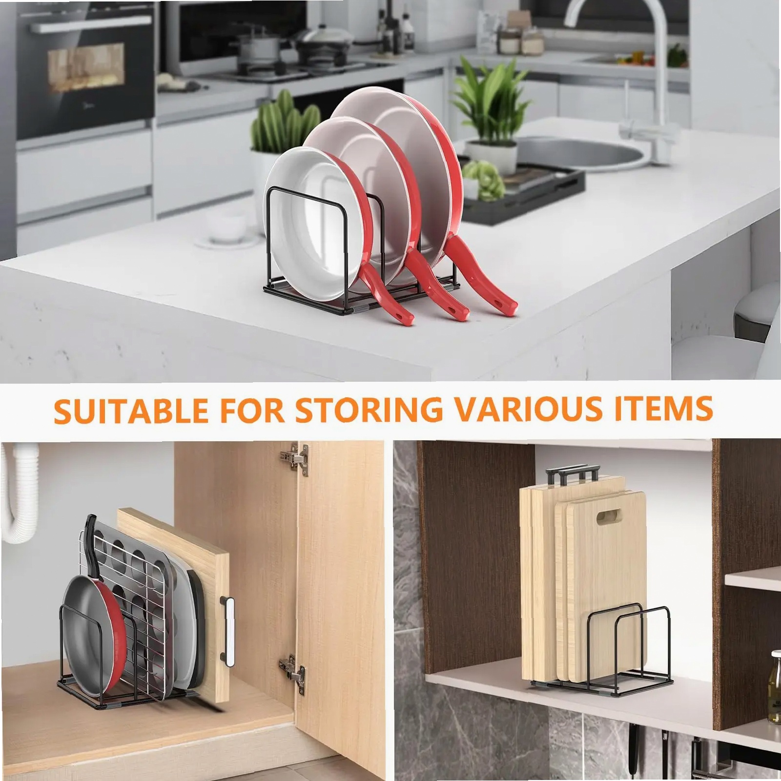 Organizador de Panelas para Ar - Kitchen Cabinet Baking Organizer avaliação e preço