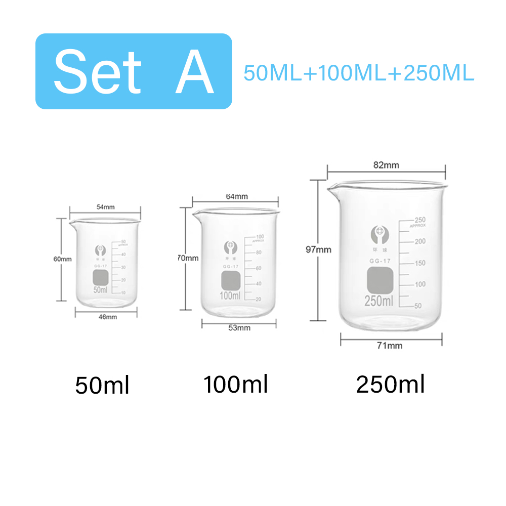 Conjunto de 3 Copos Medidores  - Kitchen Glass Baking Set avaliação e preço