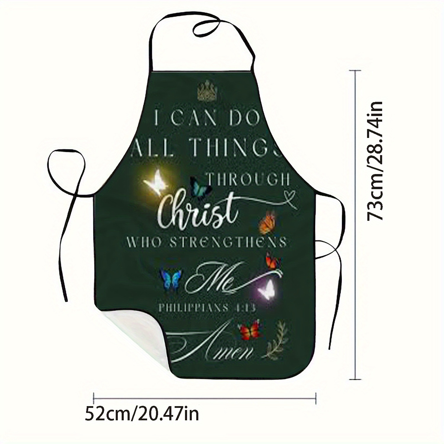 1pc avental cristão com filipe - Kitchen Baking Quotes avaliação e preço