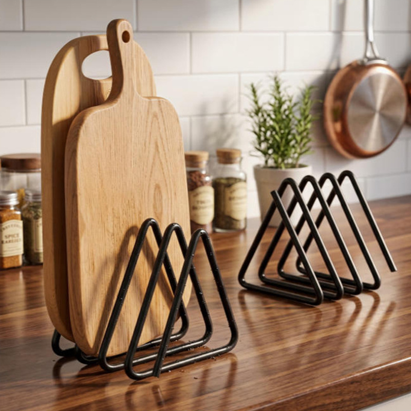 Suporte Triangular para Tábuas - Kitchen Cabinet Baking Organizer avaliação e preço