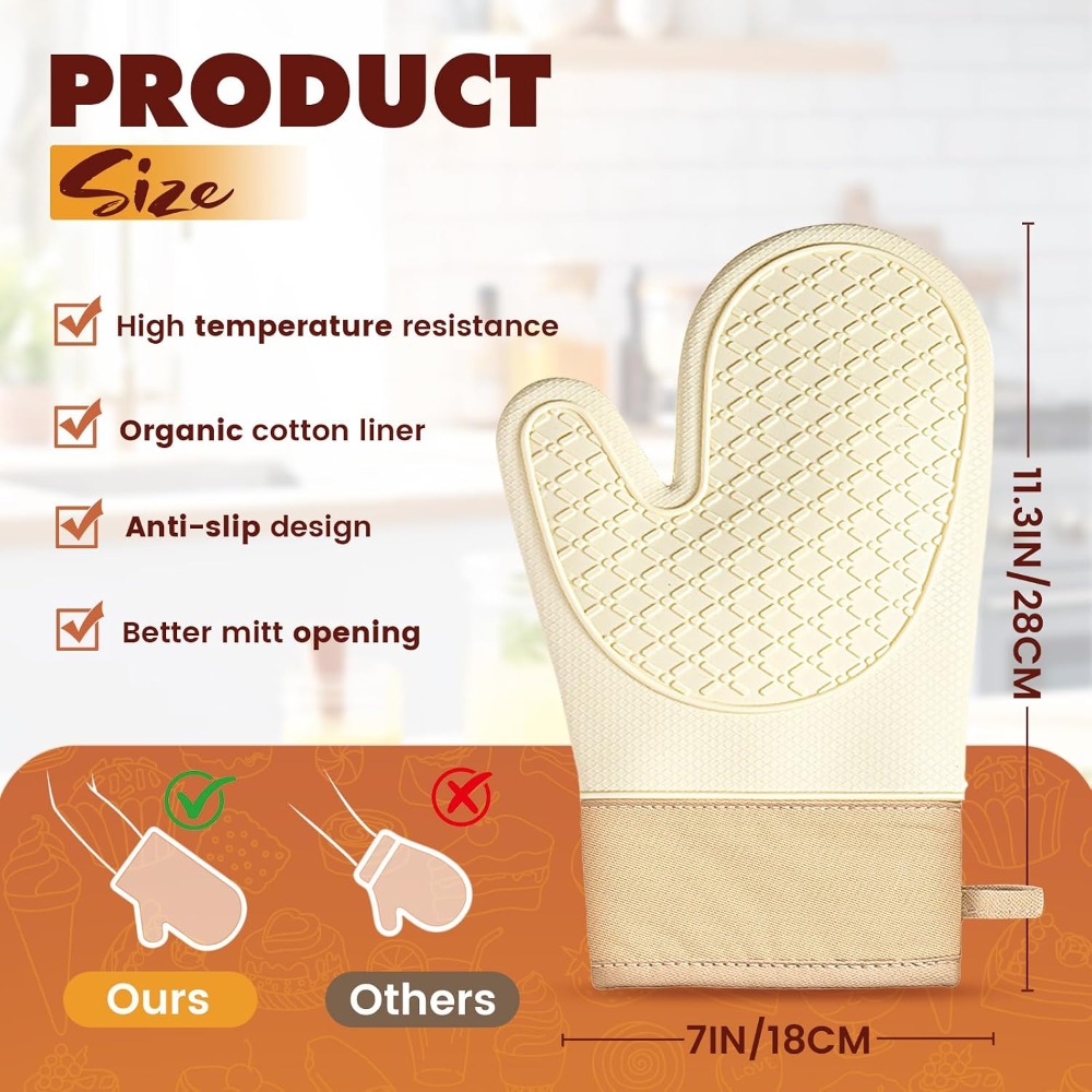 Luvas de Silicone Resistentes  - Kitchen Oven Baking Pans avaliação e preço