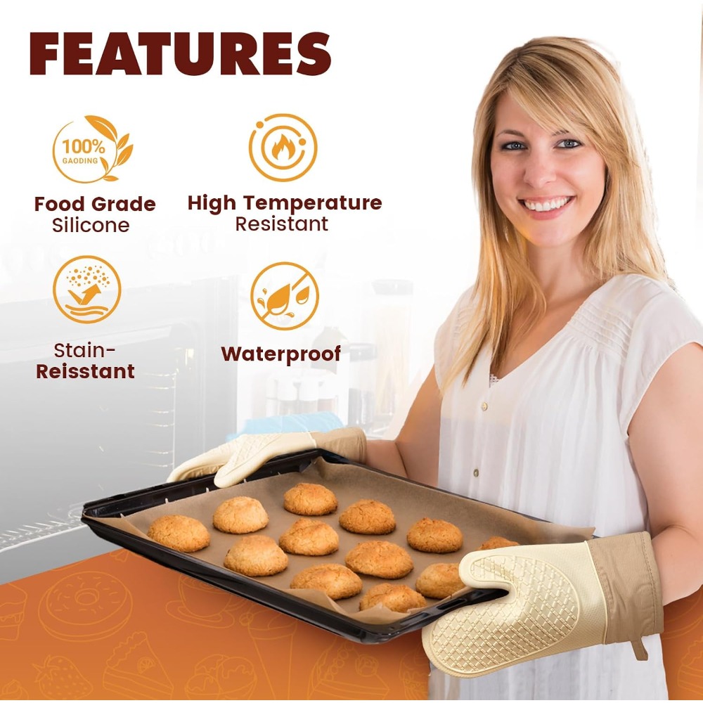 Luvas de Silicone Resistentes  - Kitchen Oven Baking Pans avaliação e preço