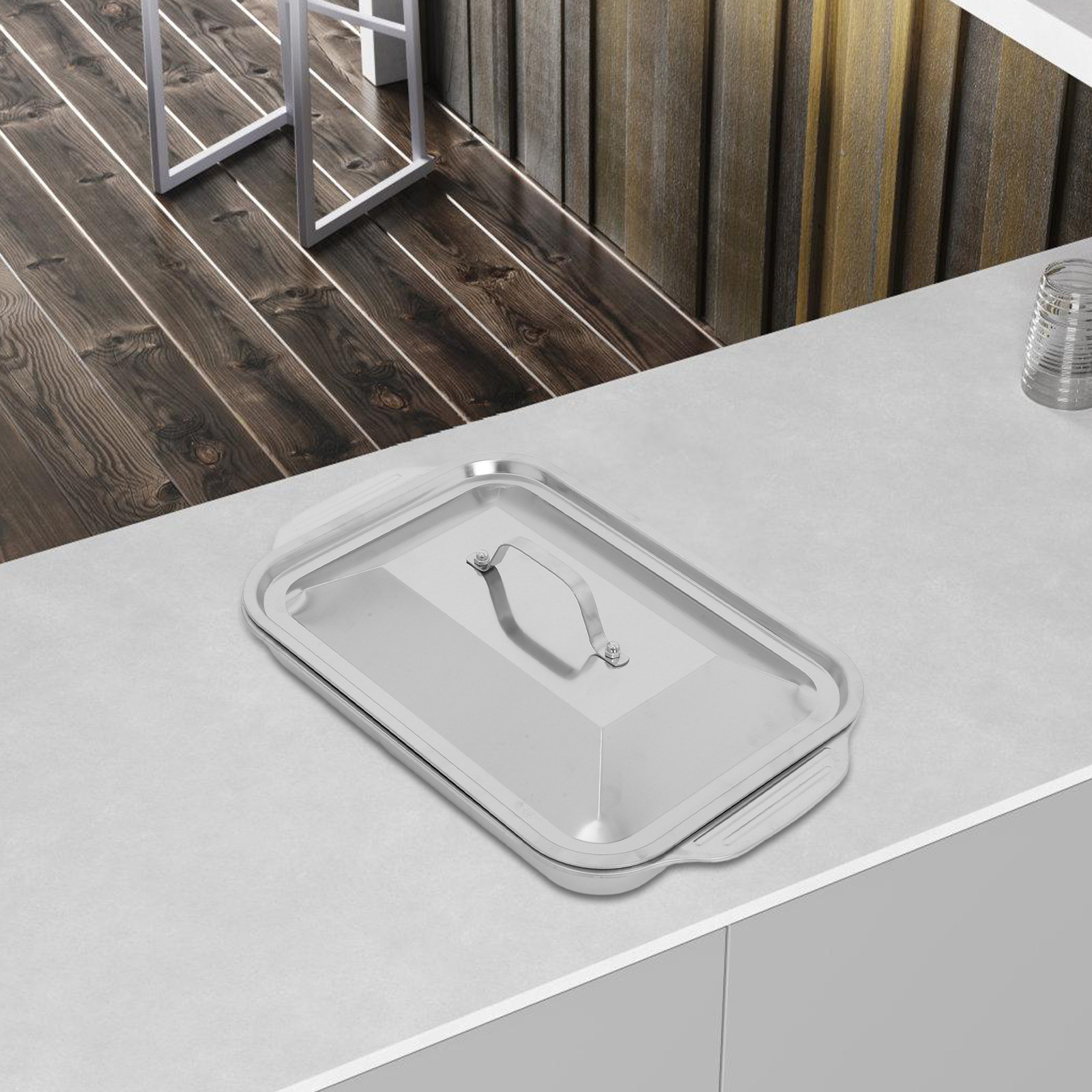 Assadeira Retangular de Aço In - Kitchen Oven Baking Pans avaliação e preço