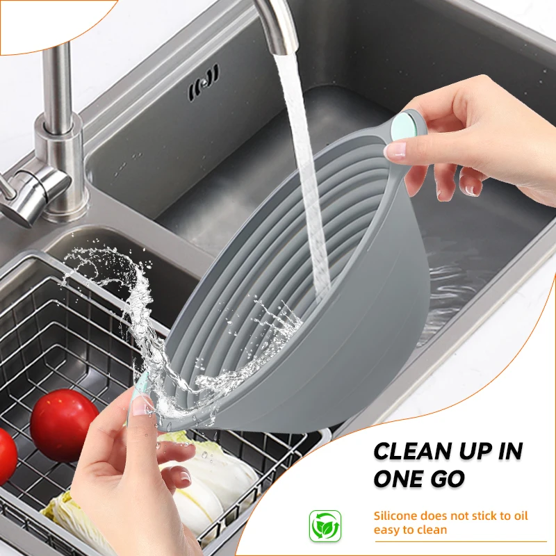 1PC Cesto de Silicone Dobrável - Kitchen Tools For Baking avaliação e preço