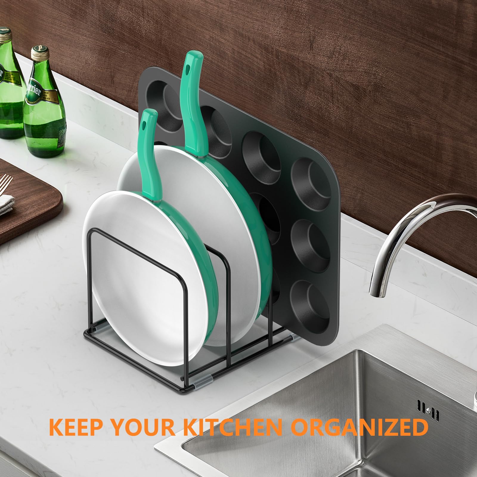 Organizador de panelas organiz - Kitchen Cabinet Baking Organizer avaliação e preço