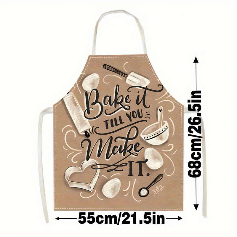 Avental de Cozinha Bege com Es - Kitchen Baking Quotes avaliação e preço