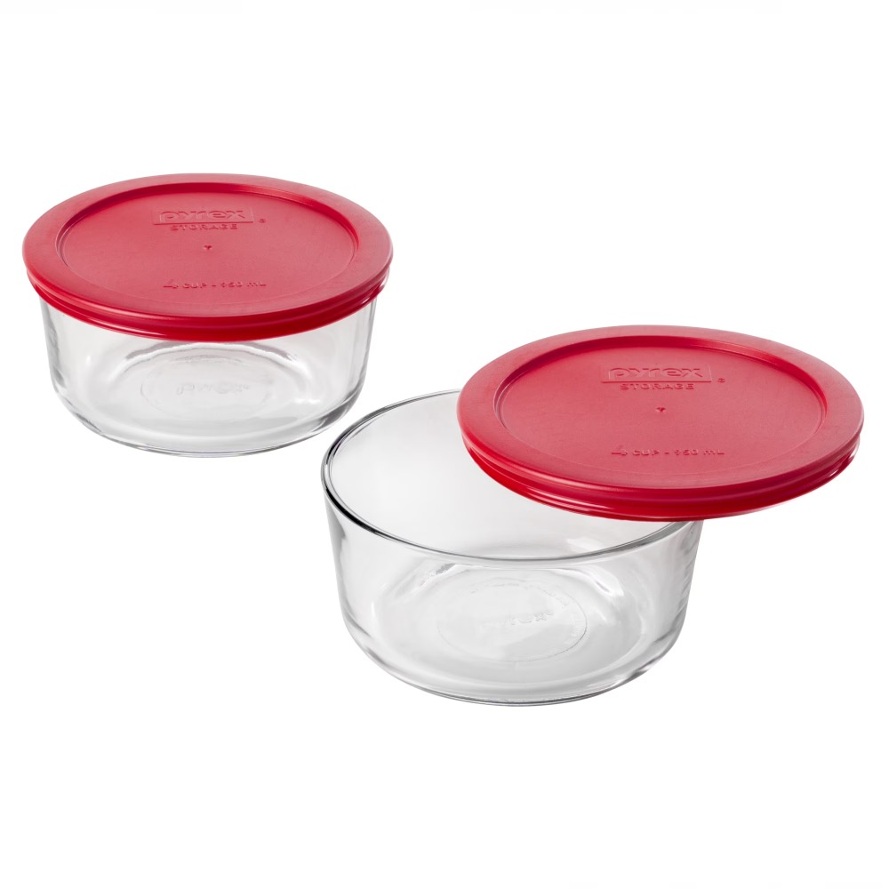 Conjunto de 2 Recipientes de V - Kitchen Glass Baking Set avaliação e preço
