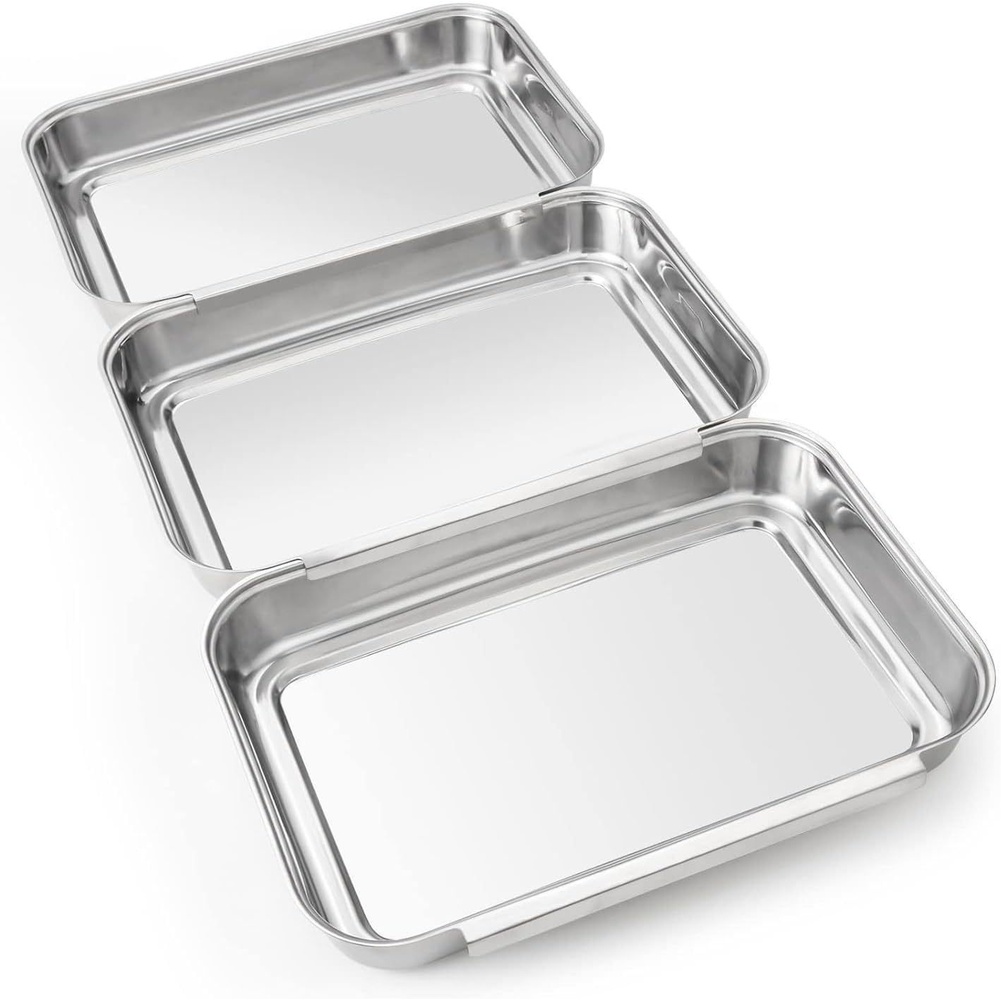 Conjunto de 3 Bandejas de Aço  - Kitchen With Baking Station avaliação e preço